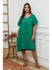 La Compagnie Du Lin Leinen-Kleid in Grün
