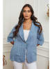 La Compagnie Du Lin Leinen-Blazer in Hellblau