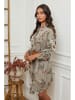 La Compagnie Du Lin Kleid in Grau