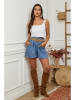 La Compagnie Du Lin Leinen-Shorts in Hellblau