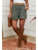 La Compagnie Du Lin Leinen-Shorts in Khaki