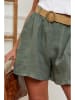 La Compagnie Du Lin Leinen-Shorts in Khaki