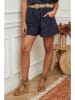 La Compagnie Du Lin Linne short donkerblauw