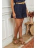 La Compagnie Du Lin Linne short donkerblauw