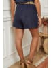 La Compagnie Du Lin Linne short donkerblauw