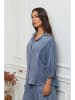 La Compagnie Du Lin Leinen-Bluse in Blau