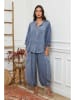 La Compagnie Du Lin Leinen-Bluse in Blau