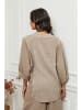 La Compagnie Du Lin Leinen-Bluse in Beige