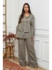 Fleur de Lin Leinen-Bluse in Beige