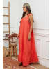 La Compagnie Du Lin Leinen-Kleid in Orange