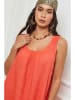 La Compagnie Du Lin Leinen-Kleid in Orange