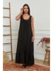 La Compagnie Du Lin Leinen-Kleid in Schwarz
