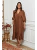 La Compagnie Du Lin Leinen-Kleid in Hellbraun