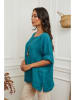 La Compagnie Du Lin Linnen blouse "Under" turquoise