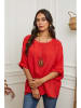 La Compagnie Du Lin Leinen-Bluse "Under" in Rot