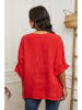 La Compagnie Du Lin Leinen-Bluse "Under" in Rot