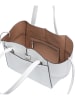 LIEBESKIND BERLIN Leder-Schultertasche "Shopper M" in Weiß - (B)23 x (H)28 x (T)14 cm