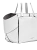 LIEBESKIND BERLIN Leder-Schultertasche "Shopper M" in Weiß - (B)23 x (H)28 x (T)14 cm