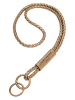 LIEBESKIND BERLIN Leder-Schlüsselanhänger "Lola" in Gold - (L)7 cm