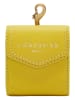 LIEBESKIND BERLIN Leren sleutelhanger geel - (B)8 x (H)8 cm