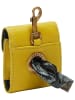 LIEBESKIND BERLIN Leder-Schlüsselanhänger in Gelb - (B)8 x (H)8 cm