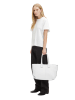 LIEBESKIND BERLIN Leren schoudertas "Chelsea M" wit - (B)36 x (H)27 x (D)15 cm