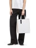 LIEBESKIND BERLIN Leren handtas "Paperbag M" wit/beige - (B)29 x (H)34 cm