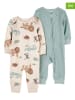 carter's 2er-Set: Overalls in Grün/ Beige