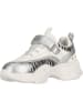 Zigzag Sneaker in Weiß/ Silber/ Schwarz