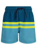 Zigzag Badeshorts in Blau/ Gelb