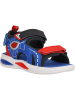 Zigzag Sandalen in Schwarz/ Blau/ Rot