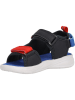 Zigzag Sandalen in Schwarz/ Blau/ Rot