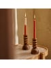BELLA MAISON Kaarshouder "Ricardo" bruin - (H)15,5 x Ø 8,5 cm