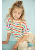 No-No Strickshirt "Keya" in Creme/ Rot/ Hellblau