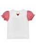 Bondi Trachtenshirt 'Wanderschuhe' in Weiß/ Pink