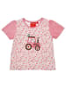 Bondi Trachtenshirt 'Traktor' in Rosa/ Weiß