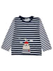 Bondi Longsleeve 'Pirat' in Weiß/ Schwarz