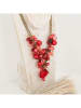 LA CHIQUITA Vergold. Halskette mit Schmuckelementen - (L)50 cm