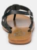 Les BAGATELLES Leder-Zehensandalen "Olleros" in Schwarz