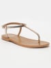 Les BAGATELLES Leren teensandalen "Alberti" goudkleurig