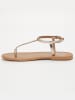 Les BAGATELLES Leren teensandalen "Alberti" goudkleurig