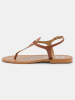 Les BAGATELLES Leder-Zehensandalen "Malabia" in Hellbraun