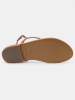Les BAGATELLES Leder-Zehensandalen "Malabia" in Hellbraun