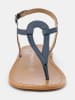 Les BAGATELLES Leder-Zehensandalen "Malabia" in Dunkelblau
