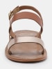 Les BAGATELLES Leren sandalen "Bronx" lichtbruin/goudkleurig