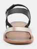 Les BAGATELLES Leder-Sandalen "Bronx" in Schwarz/ Gold