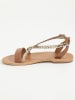 Les BAGATELLES Leren sandalen "Raisa" goudkleurig/lichtbruin