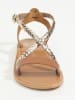 Les BAGATELLES Leren sandalen "Raisa" goudkleurig/lichtbruin