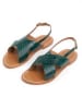 Les BAGATELLES Leder-Sandalen "Sibella" in Grün