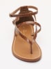 Les BAGATELLES Leder-Zehensandalen "Mosholu" in Hellbraun
